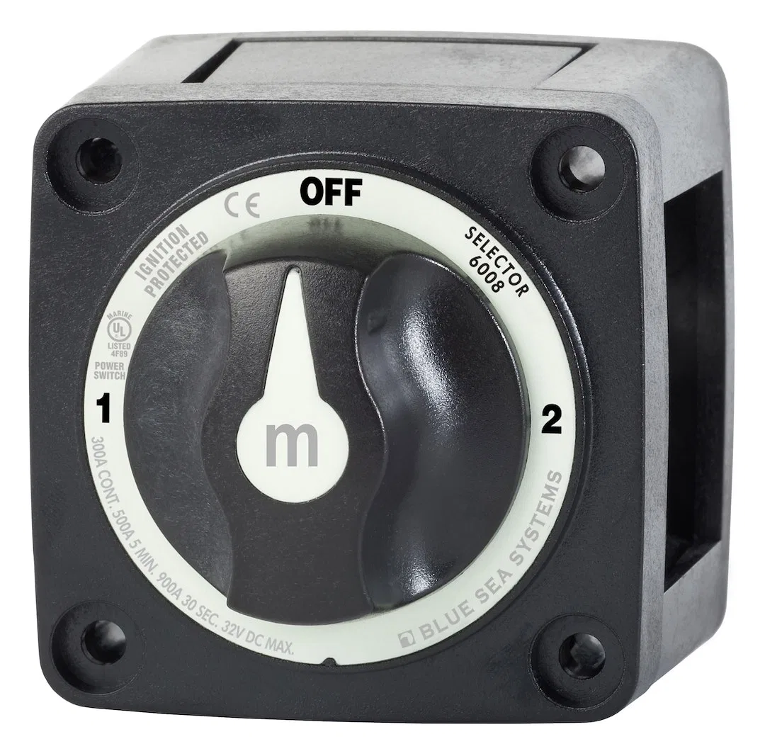 6008200-BSS – BLUE SEA Battery Selector Switch, Use To Switch Isolated Battery Banks To All Loads/ To Combine Battery...